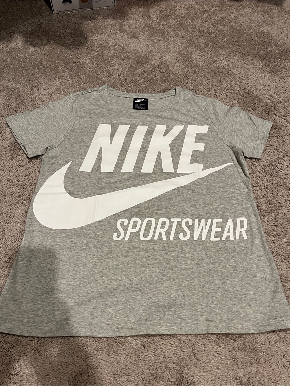 Nike Grey Tee with White Logo